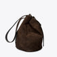ARIAH Leather Shoulder Bag - Dark Brown