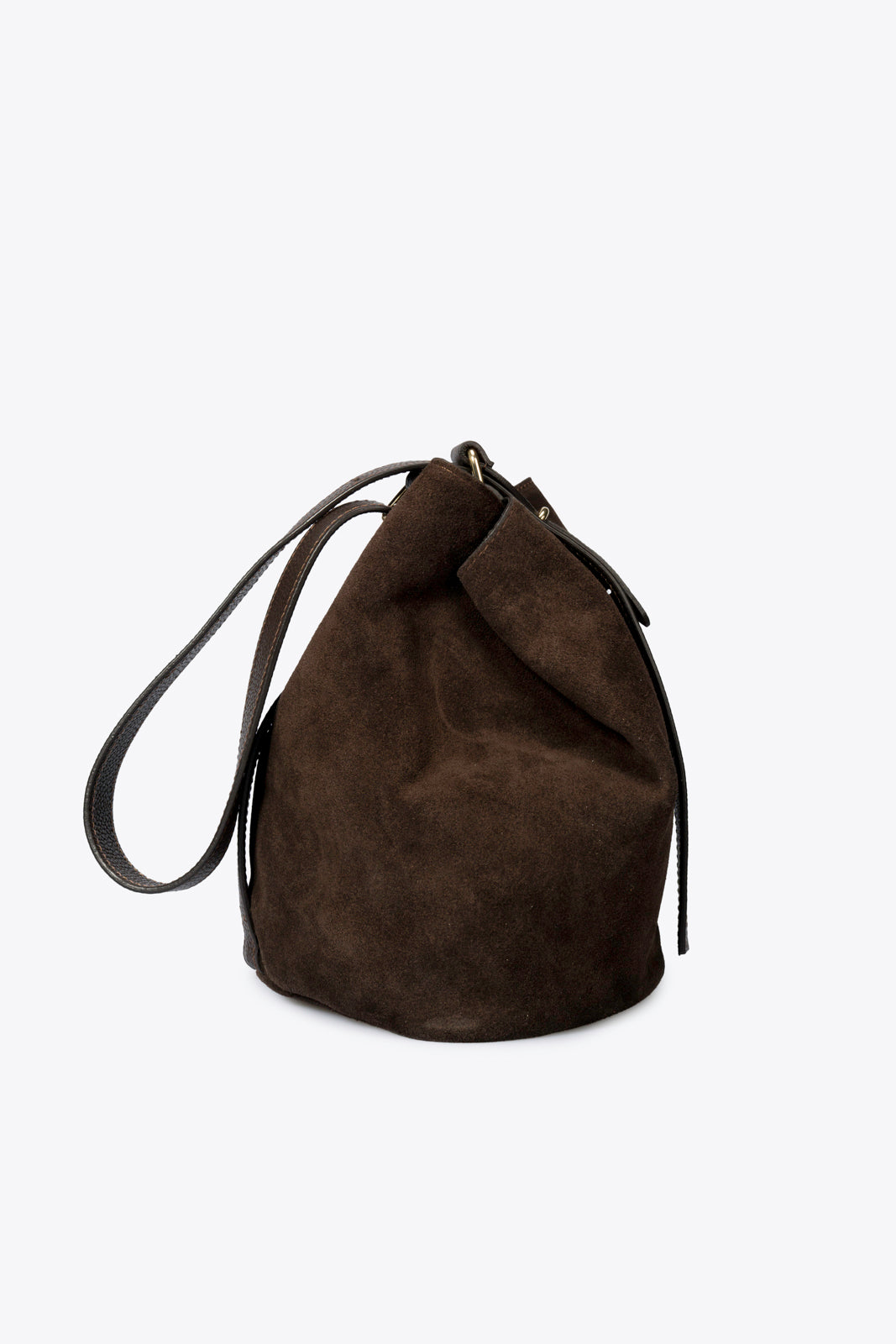 ARIAH Leather Shoulder Bag - Dark Brown
