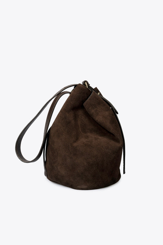 ARIAH Leather Shoulder Bag - Dark Brown