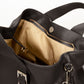PIPER Leather Top Handle Bag - Testa di Moro