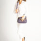 Leather Top Handle Bag 9647 - Violet