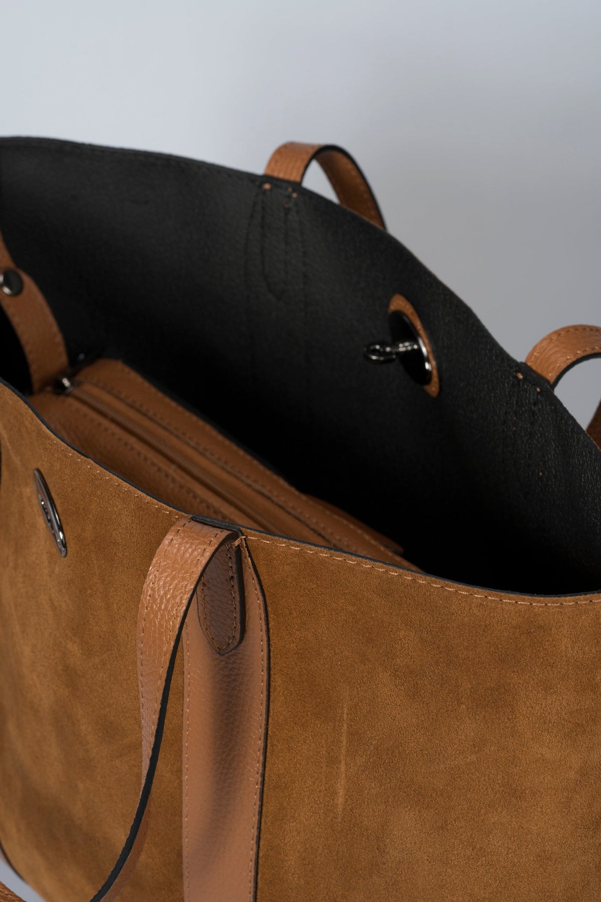 MYRA Leather Tote Bag - Cognac