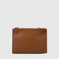 CAMILLE Leather Top Handle Bag - Cognac