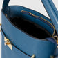 MYRTO Leather Top Handle Bag - Blue
