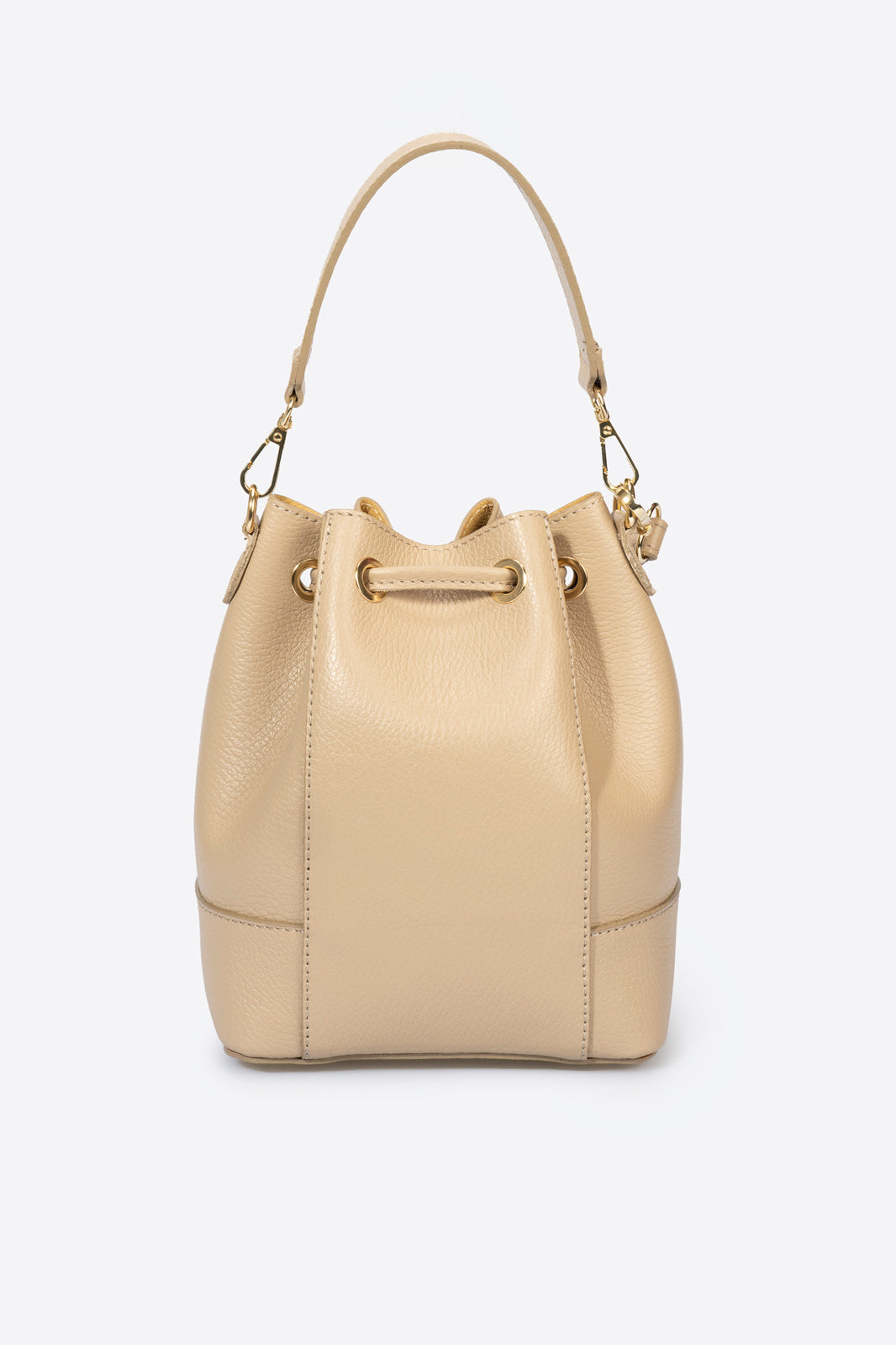 Leather Bucket Bag 5150 - Taupe