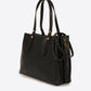 BIANCA Leather Top Handle Bag - Black