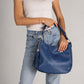 UMA Leather Top Handle Bag - Blue