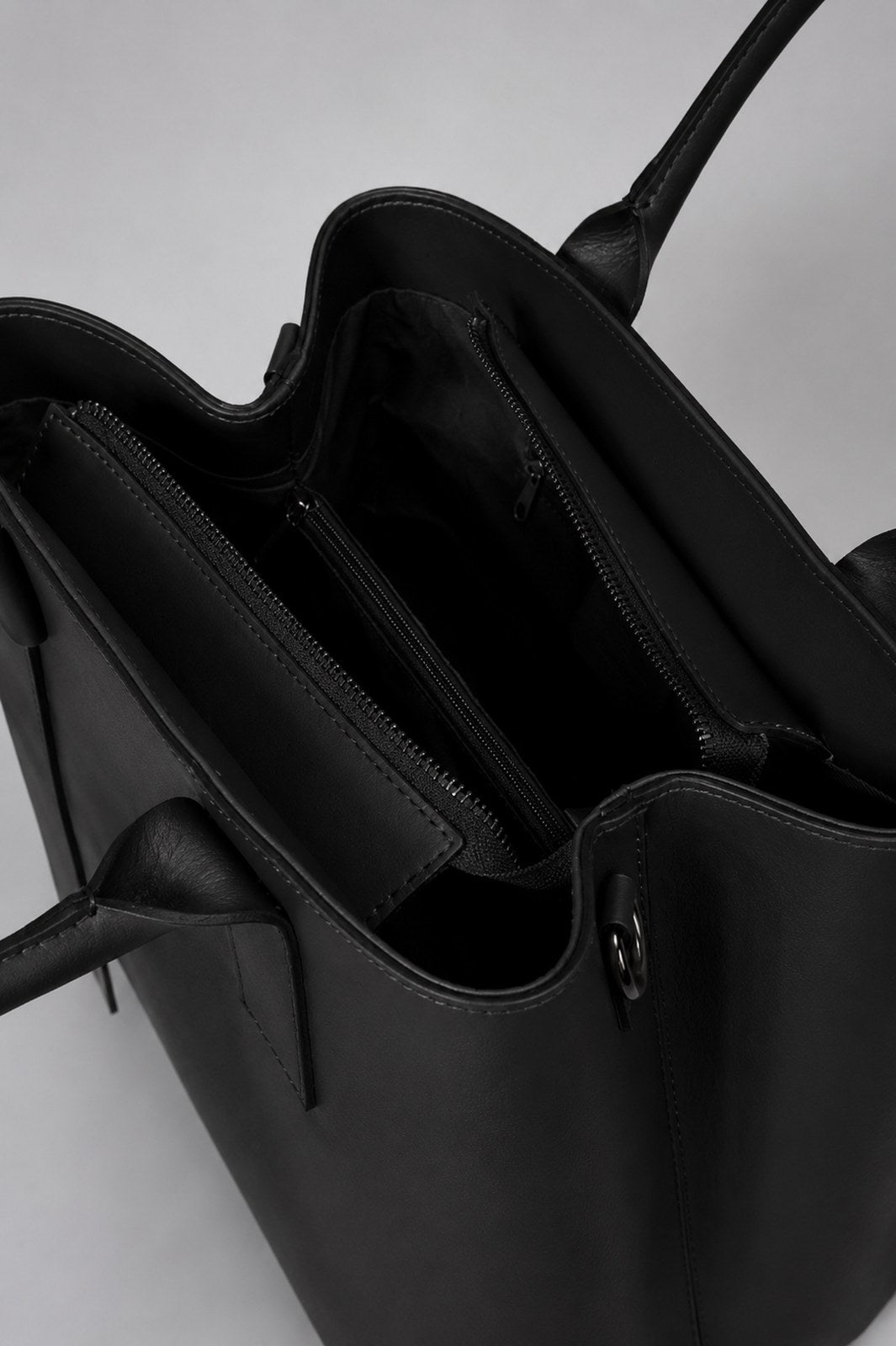 RACHELE Leather Top Handle Bag - Black