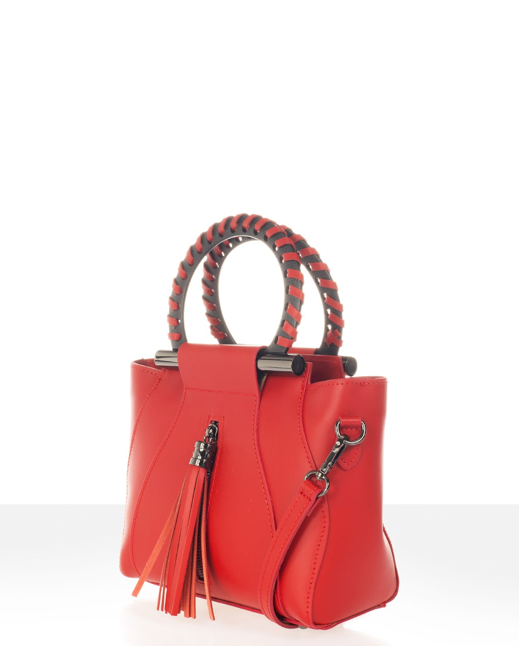 Leather Shoulder Bag 2257 - Red