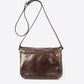 Leather Top Handle Bag 8037 - Dark Brown
