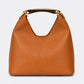 AGNES Leather Top Handle Bag - Cognac