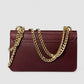 CALLIE Leather Crossbody Bag - Bordo
