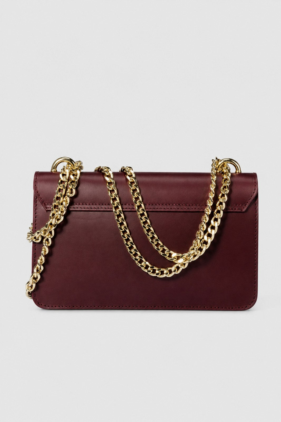 CALLIE Leather Crossbody Bag - Bordo