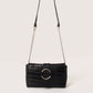 Leather Crossbody Bag 3434 - Black