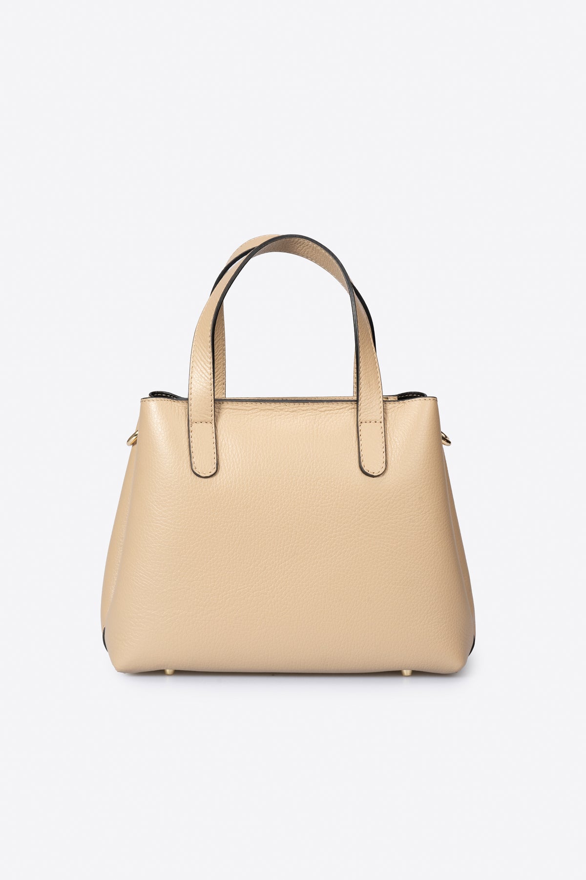 EMILY Leather Top Handle Bag - Taupe
