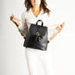 MAEVE Leather Backpack - Black