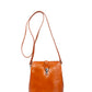 Leather Crossbody Bag 8358 - Cognac