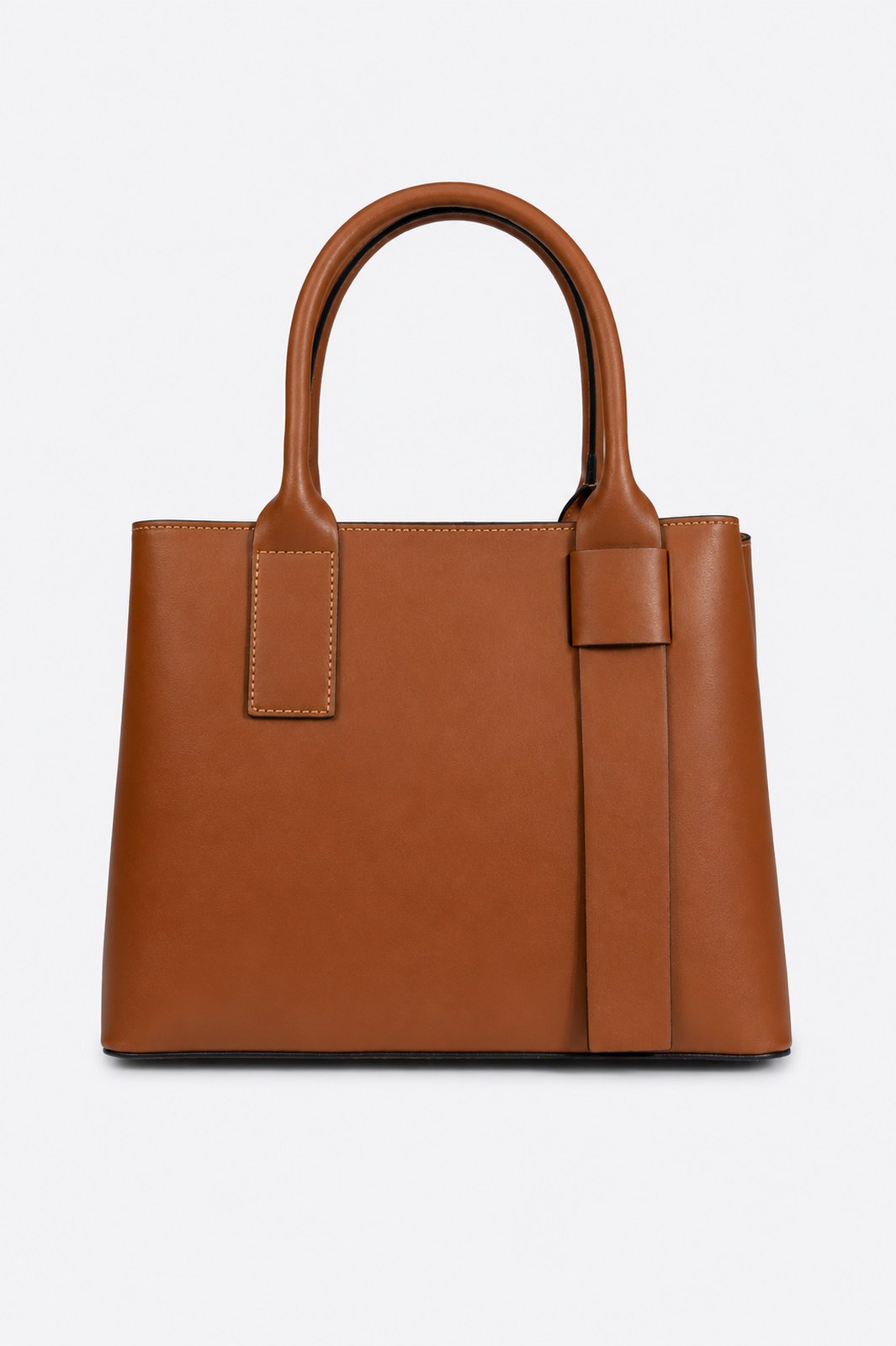 RACHELE Leather Top Handle Bag - Cognac