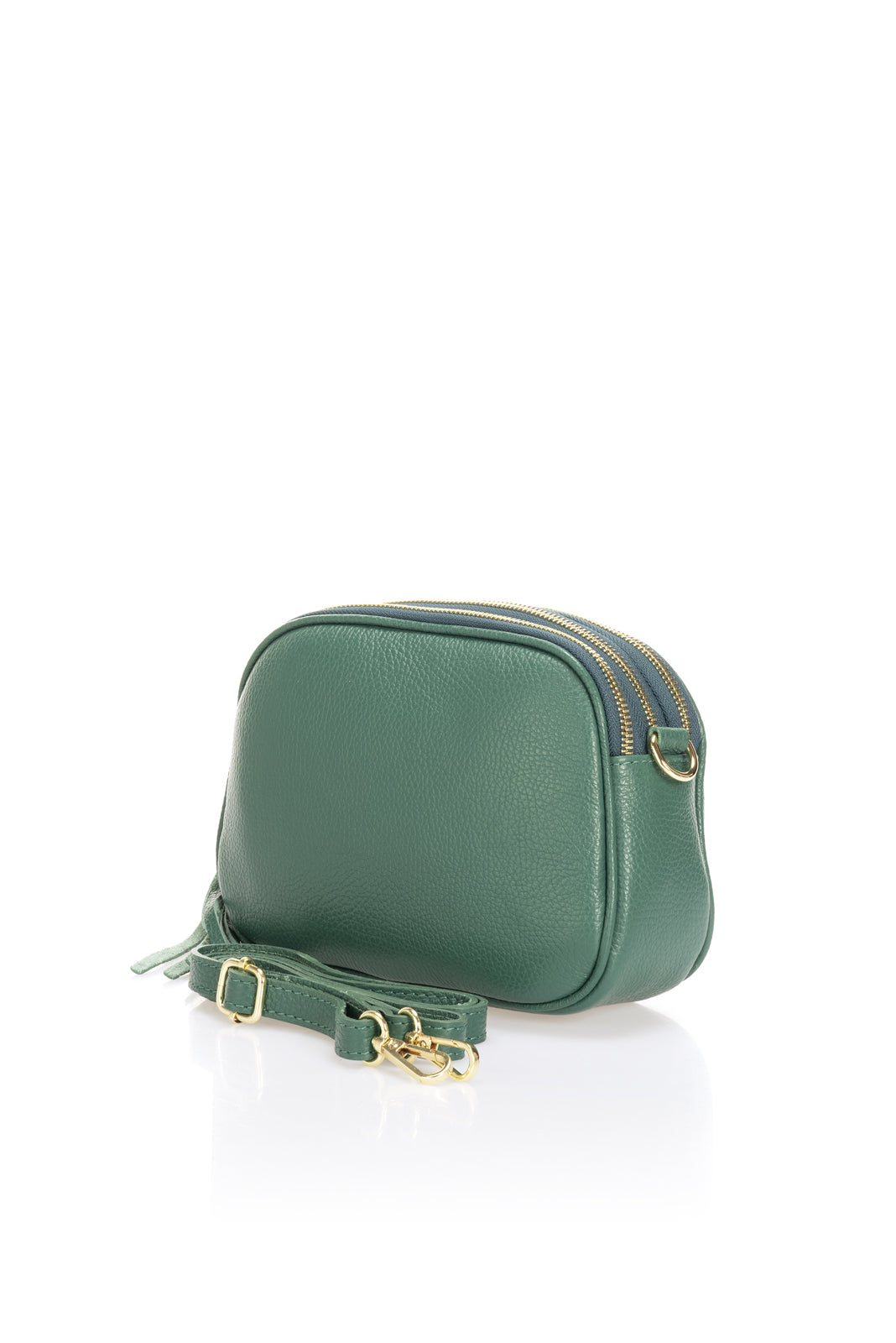 Leather Crossbody Bag 3578 - Green