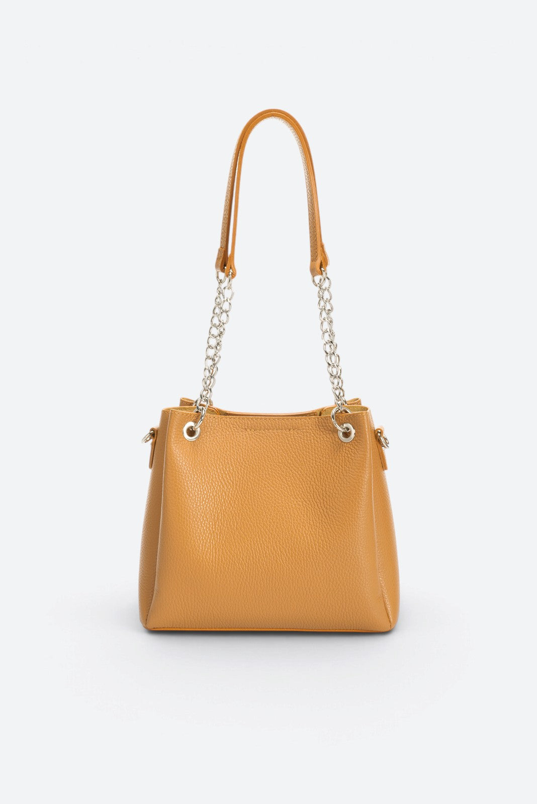 ANIKA Leather Top Handle Bag - Cuoio