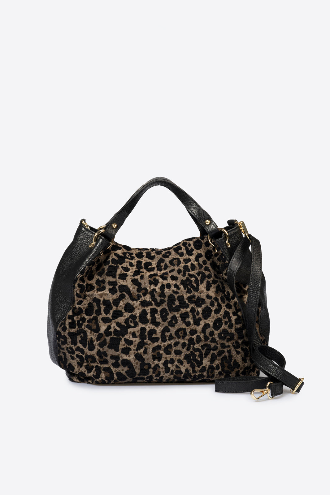 Leather Top Handle Bag 4012 - Black