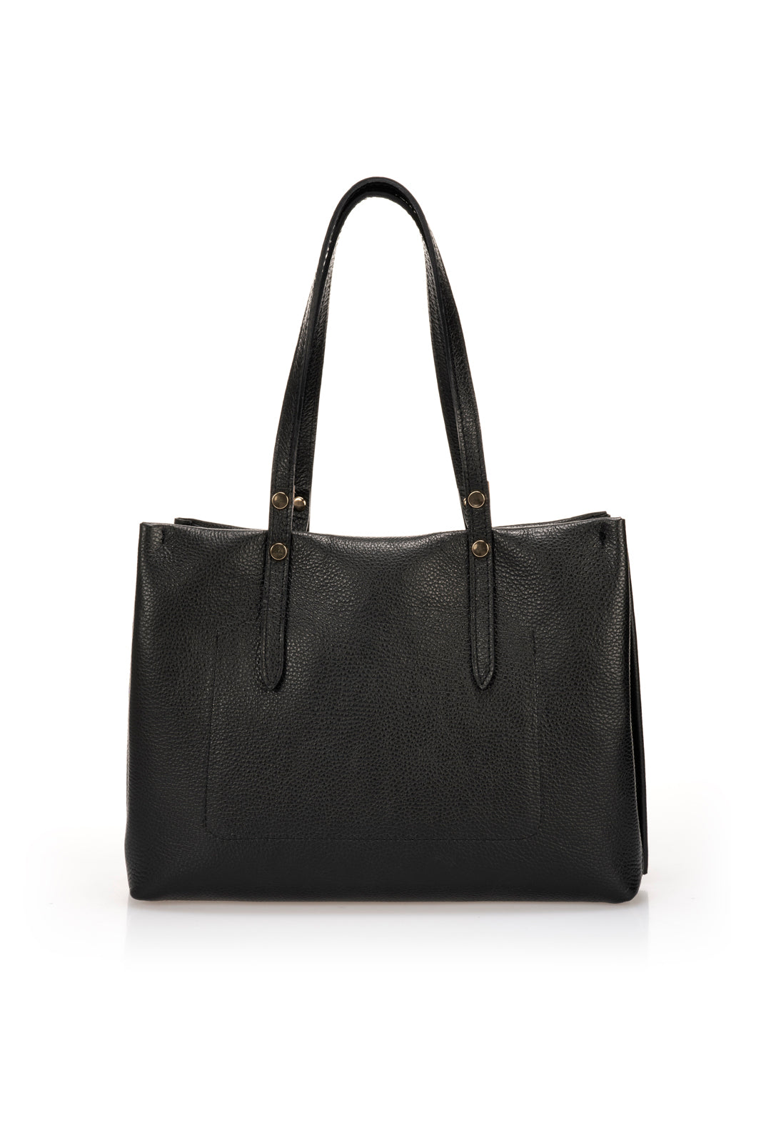Leather Top Handle Bag 1199 - Black