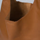 NAYA Leather Top Handle Bag - Cognac