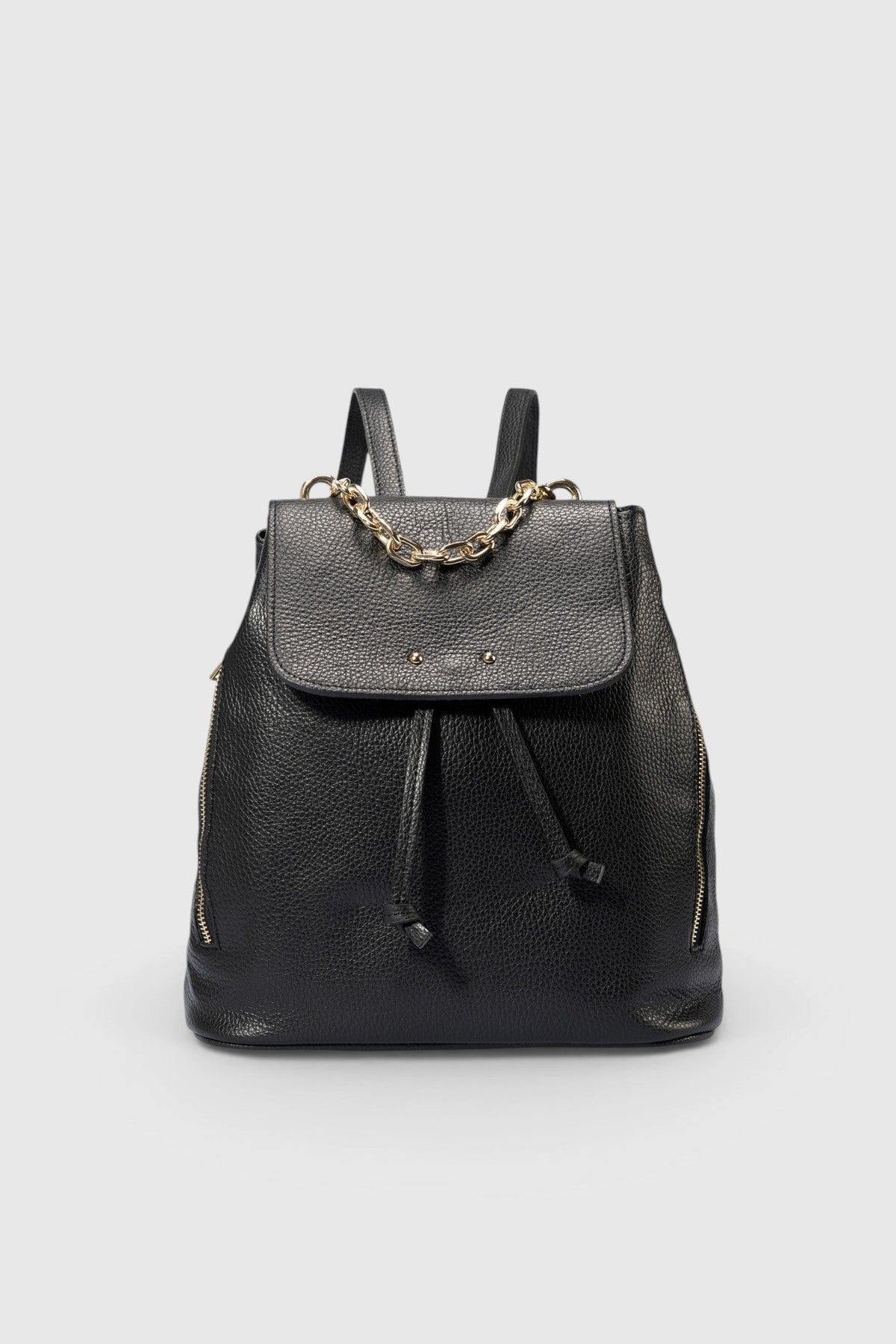 CORA Leather Backpack - Black