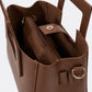 ANTHEA Leather Top Handle Bag - Brown