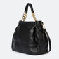 HELEN Leather Shoulder Bag - Black