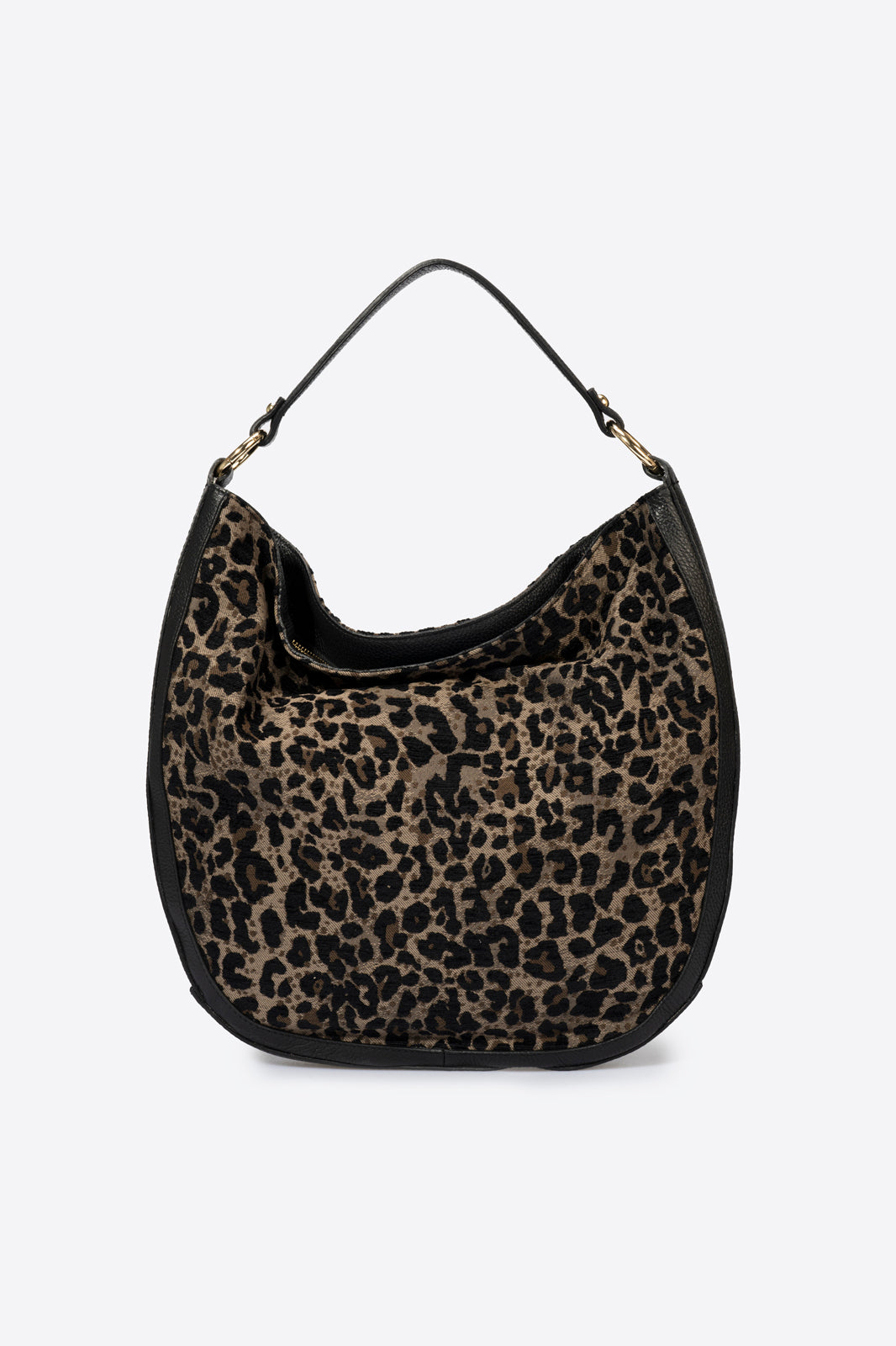 Leather Shoulder Bag 4011 - Black