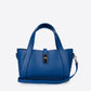 GAIA Leather Top Handle Bag - Blue