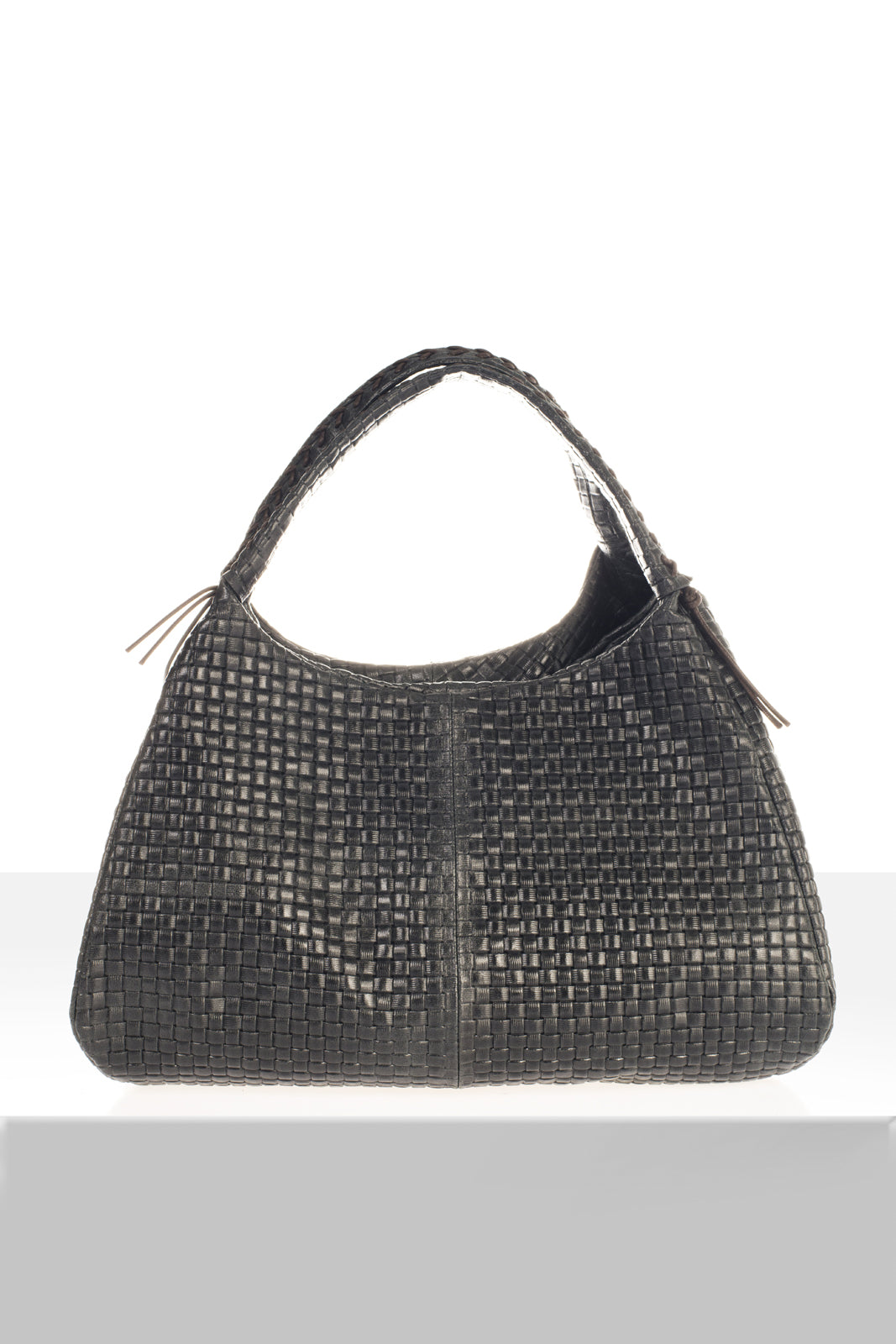 Leather Tote Bag 9914 - Black