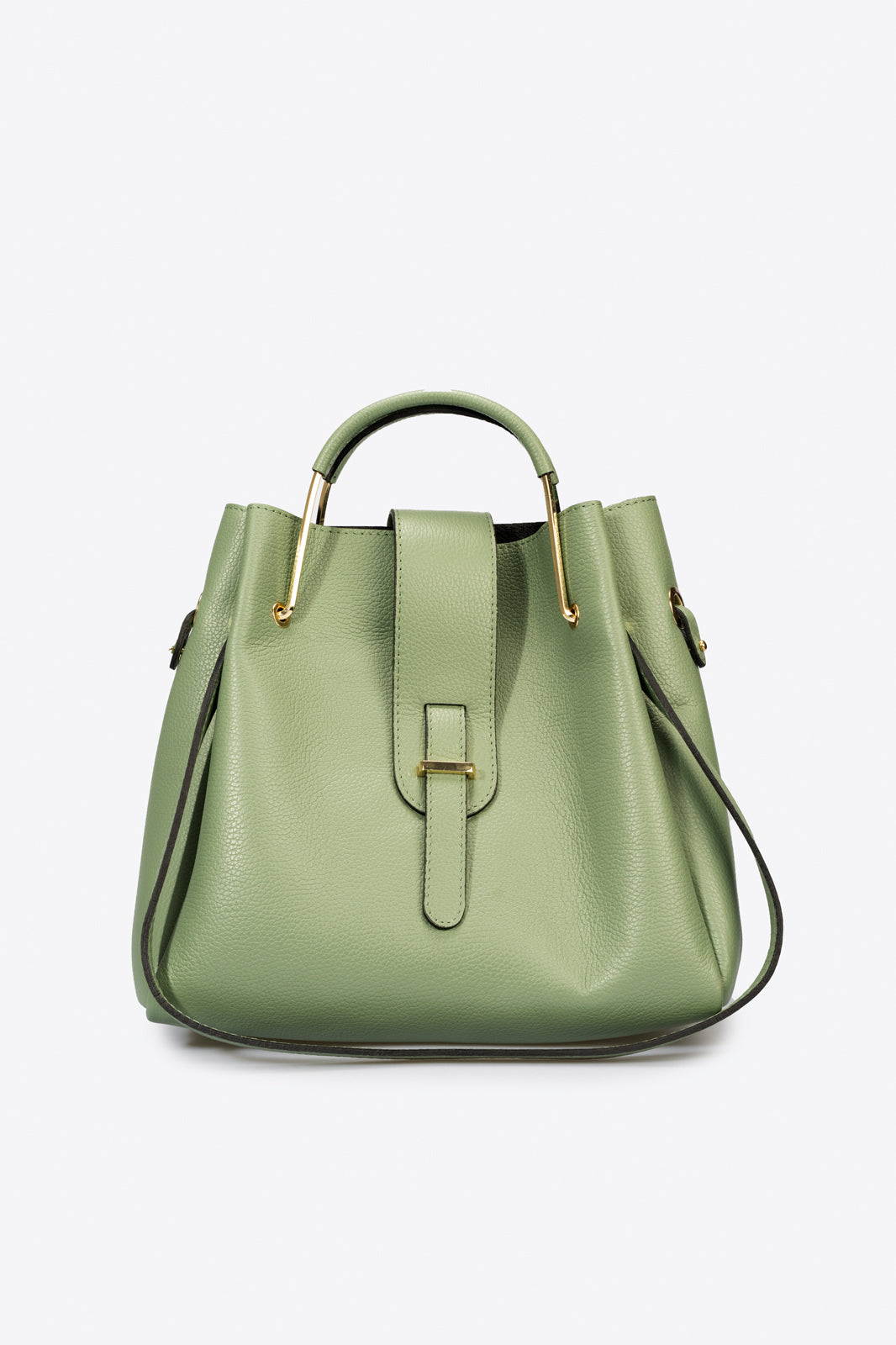 Leather Shoulder Bag 3549 - Verde