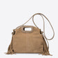 CINZIA Leather Top Handle Bag - Taupe