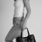 Leather Top Handle Bag 3014 - Yellow