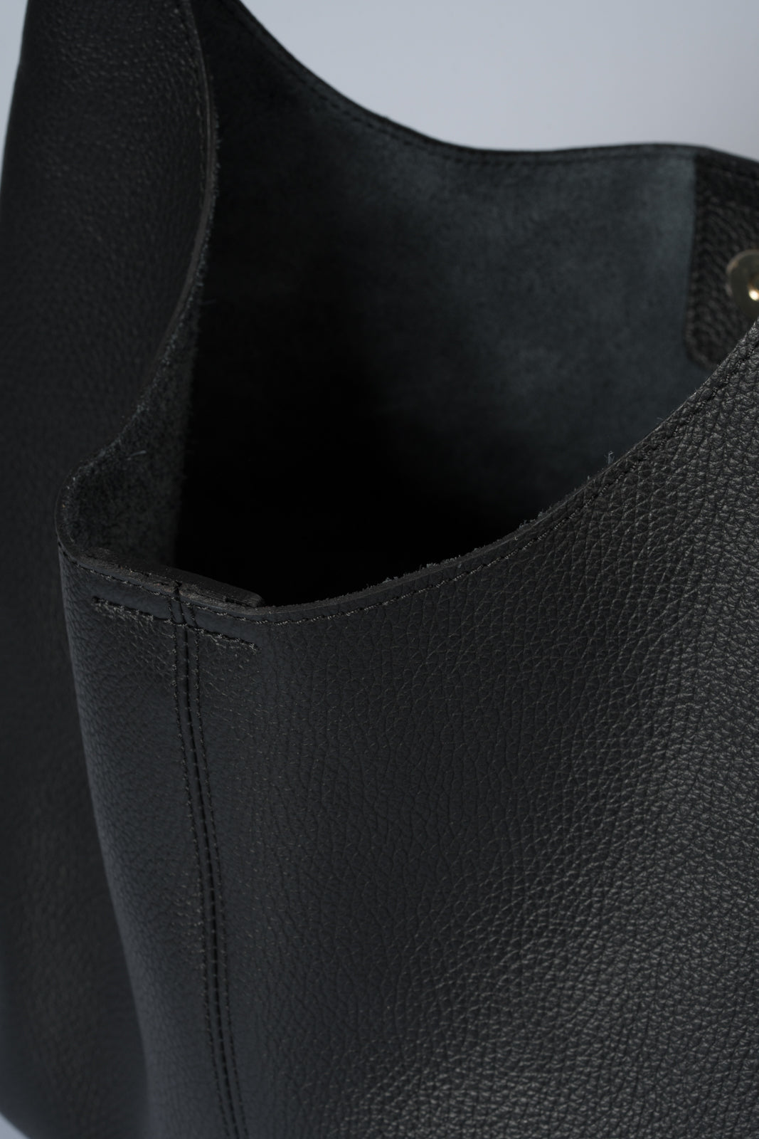 NAYA Leather Top Handle Bag - Black