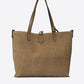 MABEL Leather Tote Bag - Taupe