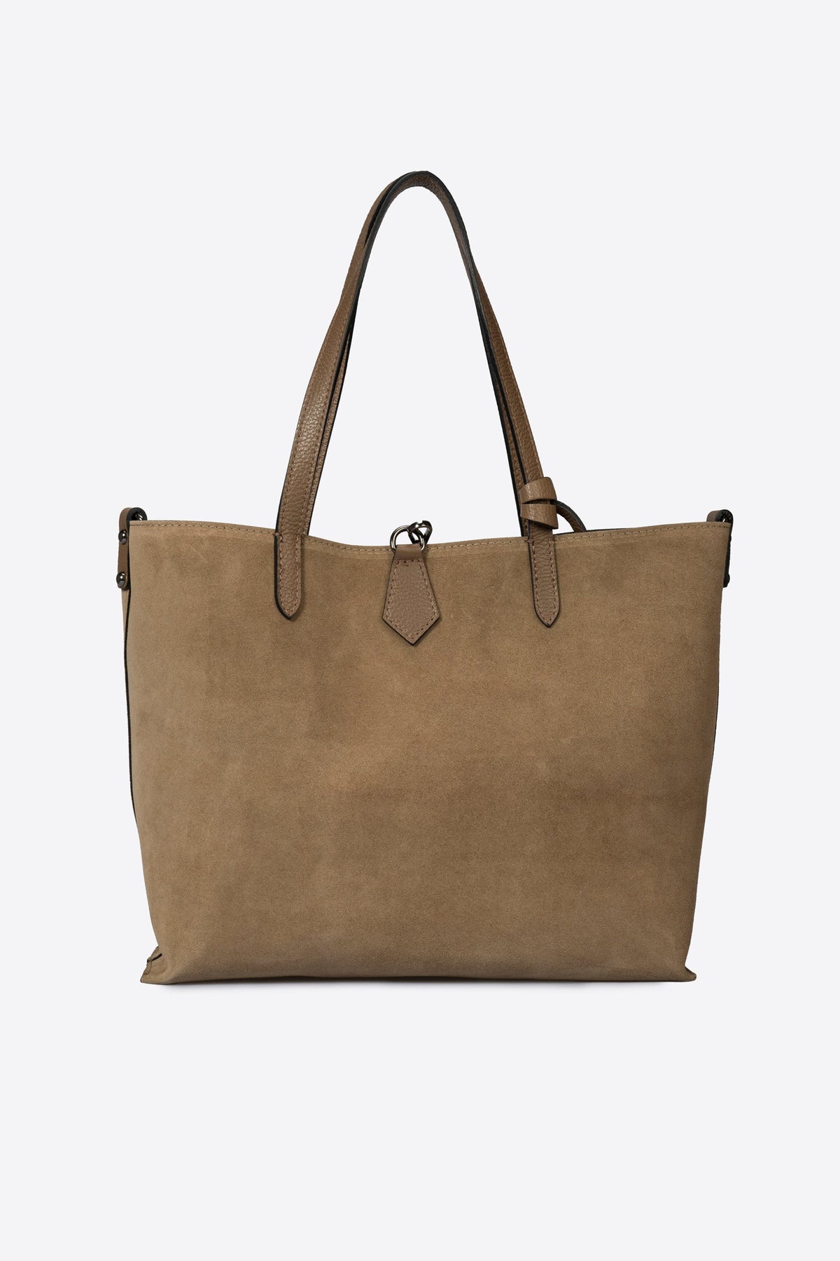 MABEL Leather Tote Bag - Taupe
