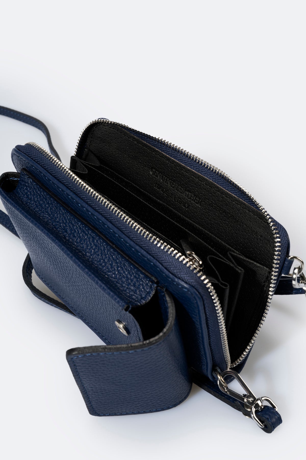 MAVIS Leather Crossbody Bag - Blue