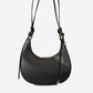 LUNA Leather Top Handle Bag - Black