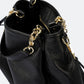 HELEN Leather Shoulder Bag - Black