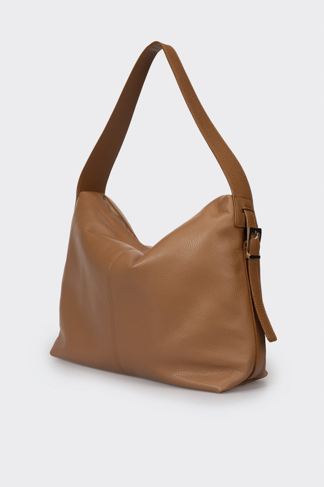 Leather Top Handle Bag 4027 - Cognac