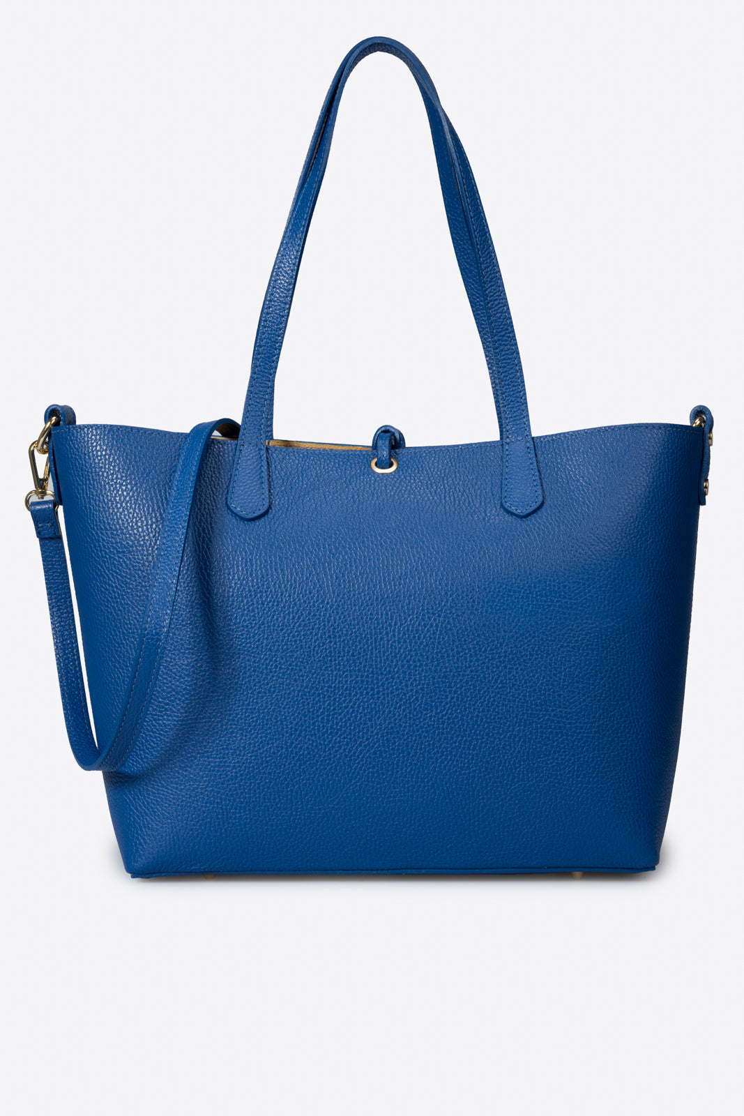 ROMY Leather Top Handle Bag - Blue