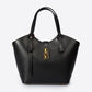 MIRTA Leather Top Handle Bag - Black