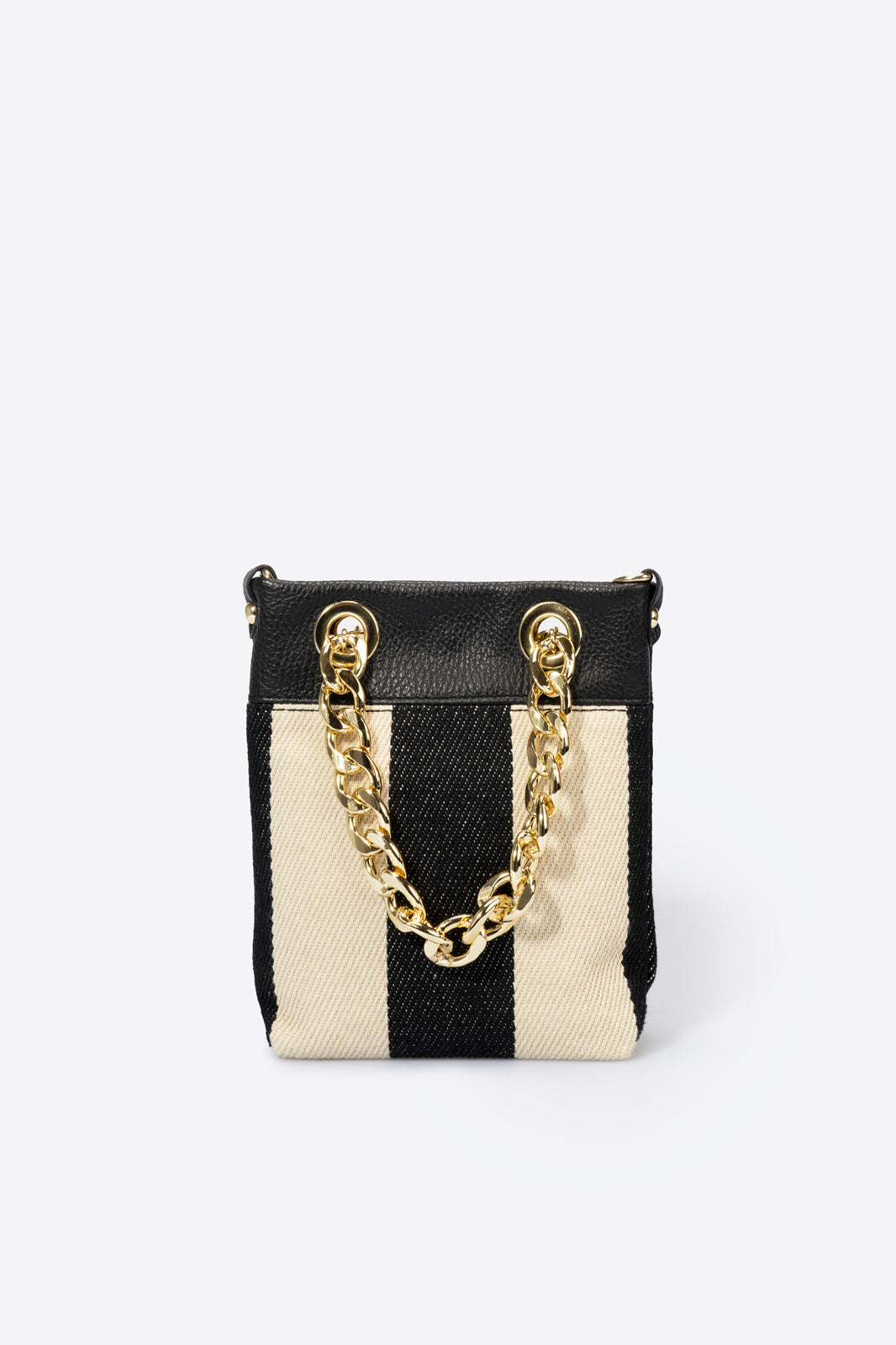 Leather Top Handle Bag 5042 - Black