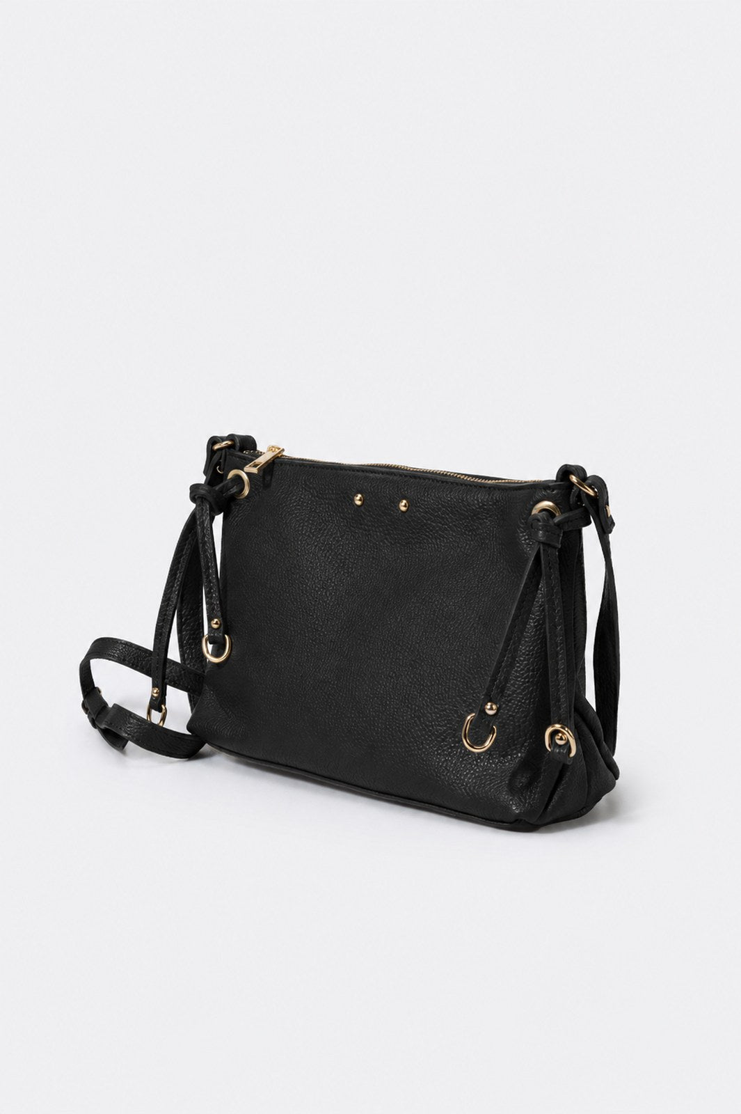 CASIA Leather Crossbody Bag - Nero