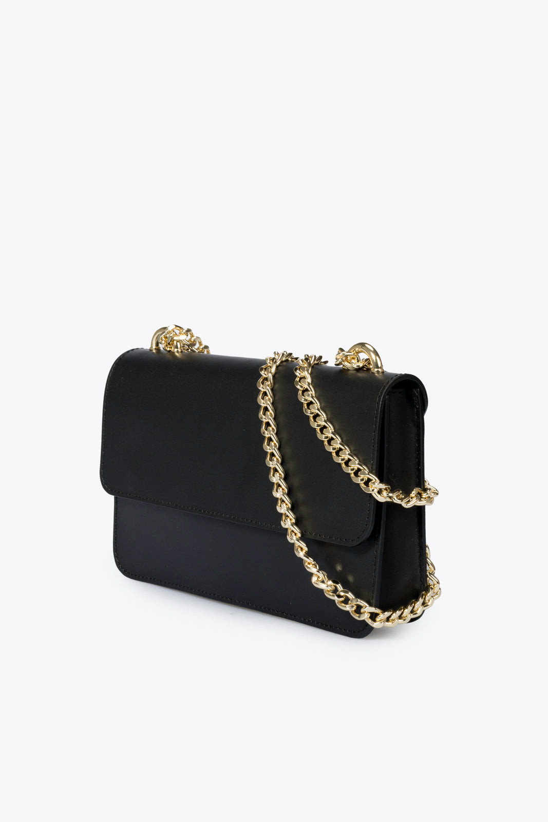 CALLIE Leather Crossbody Bag - Black