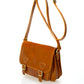 Leather Top Handle Bag 8037 - Cognac