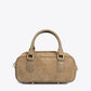 TIANNA Leather Top Handle Bag - Taupe